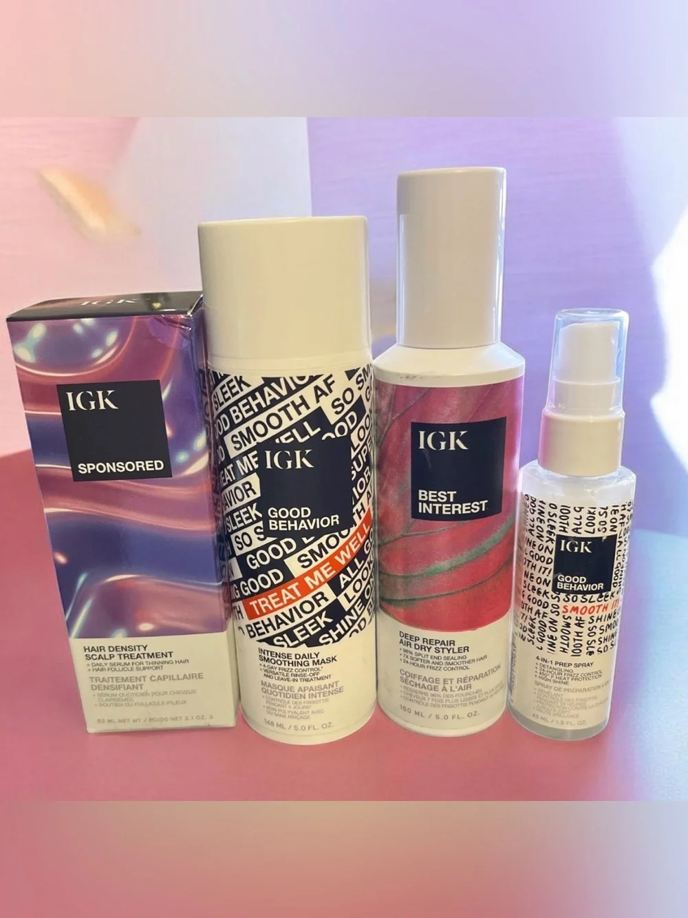 IGK Hair Care 4-Piece Bundle  NEW
